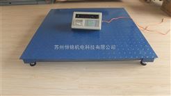 苏州带标签打印电子地秤，1.2*1.2m仪表打印地磅秤